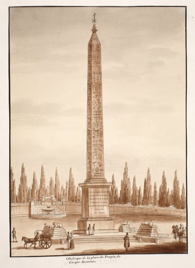 The Piazza del Popolo Obelisk, from the Circus Maximus by Agostino Tofanelli